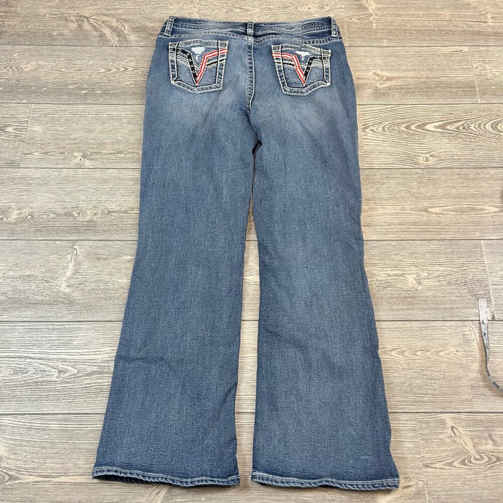 Vigoss Bootcut Jeans, Size 16, Stars & Stripes Pockets, EUC - Picture 2 of 7
